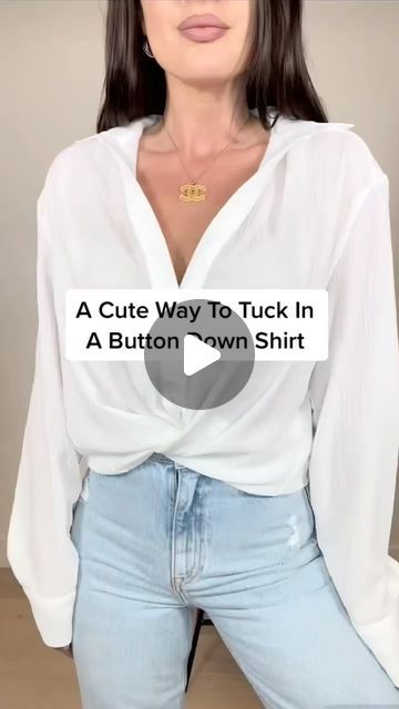 4,638 likes, 16 comments - chicmeofficialJune 30, 2022 on : "A Cute Way To Tuck In a Button Down Shirt Yayy or Nay? credit: @kristinakacheeva". How To Wear Shirt In Different Ways, Tuck In Button Up Shirt, White Button Shirt Outfit, How To Tuck A Button Down Shirt, Ways To Wear A Button Up Shirt, How To Style A White Button Up, How To Style A Button Up Shirt Women, Button Down Shirt Hacks, Wrap Shirt Outfit