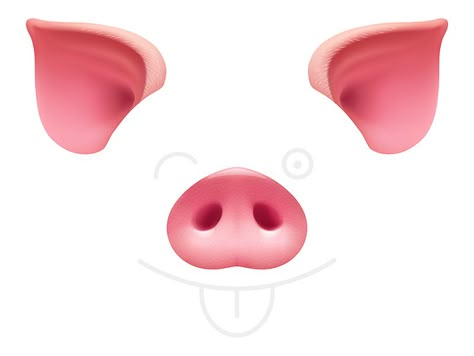 Ears and snout costume chinese new year 2019 vector template clipart isolated pink realistic selfie photo elements snout ears nose mask piggy piglet pig Realistic Selfie, Pig Ear Template, Pig Ears Diy, Diy Pig Ears, Pig Ears Template, Pig Nose Diy, Diy Pig Nose And Ears, Diy Pig Ears And Nose, Pig Mask For Kids