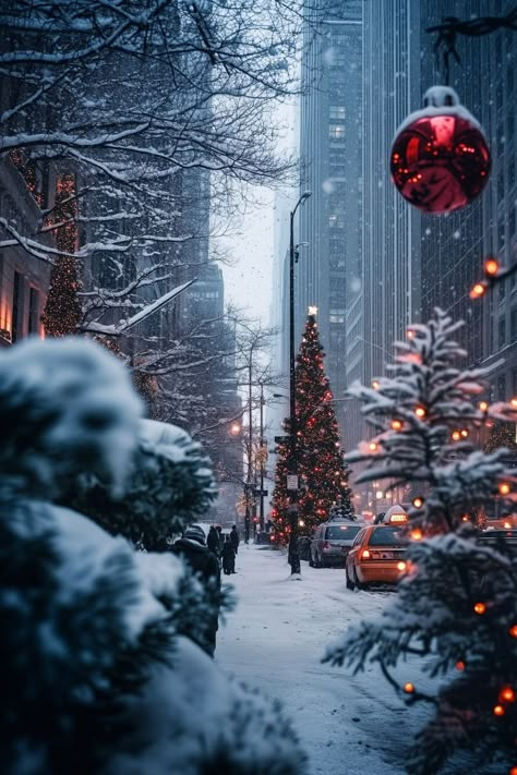 Christmas Time In New York, Christmas Wallpapers Aesthetic, New York At Christmas, New York Christmas Aesthetic, December Wallpaper, City Christmas, City Of Dreams, Holiday Offer, Christmas Wallpapers