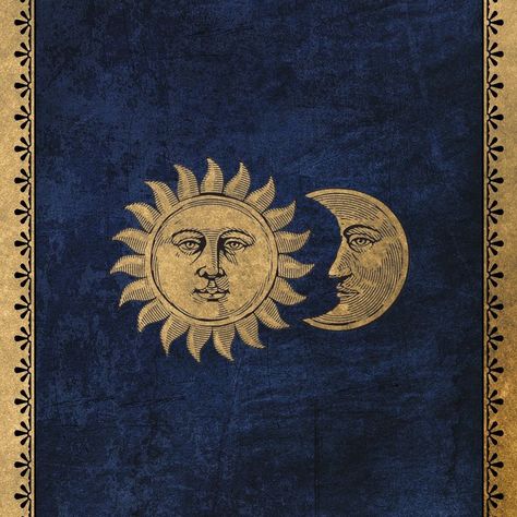 Sun Aesthetic, The Sun And Moon, Celestial Art, Book Cover Art, 판타지 아트, Sun And Moon, Stars And Moon, Cover Art, Vintage Posters