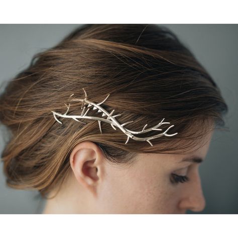 Thorn Hair Comb Botanical Headpiece in Polished Brass Bronze or Silver (625 ILS) ❤ liked on Polyvore featuring accessories, hair accessories, hair, decorative combs, silver, silver hair accessories, brass hair comb, silver hair comb, twist comb and long hair accessories 3d Printing Machine, 3d Printing Business, 3d Jewelry, 3d Printed Jewelry, 3d Printing Ideas, 3d Pen, Printed Jewelry, 3d Laser, Metal Accessories