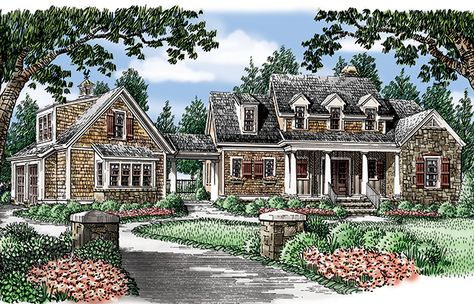 Farm Garage, Cape Cod House Plans, Frank Betz, Southern Living House Plans, Farm Plans, House Farm, Southern House Plans, Cape Cod House, Farmhouse House