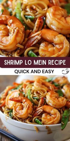 Shrimp Lo Mein Shrimp Lo Mein Recipe Easy, Shrimp Lo Mein Recipe, Shrimp Lo Mein, Cooking Therapy, Shrimp Meals, Vegetable Pasta Salads, Lo Mein Recipe, Wok Recipes, Homemade Chinese Food