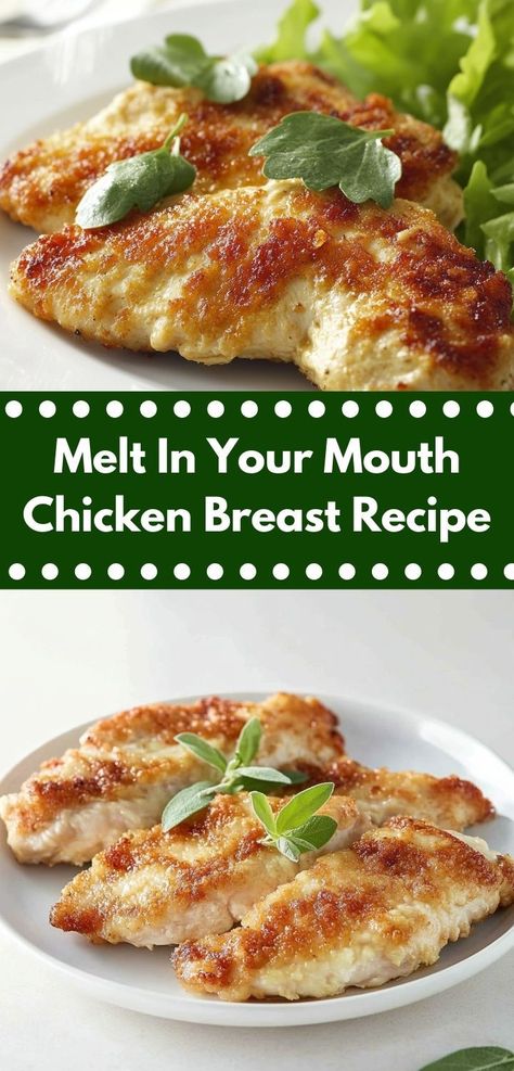 Looking for a flavorful dish that the whole family will enjoy? This Melt In Your Mouth Chicken Breast Recipe is simple to make and packed with mouthwatering taste, making it ideal for any gathering. Melt In Your Mouth Chicken, Mouth Chicken, Delicious Chicken Dinners, Top Chicken Recipes, Chicken Breast Recipe, Chicken Breast Recipes Easy, Breast Recipe, Yummy Chicken Recipes, Dinner Meals