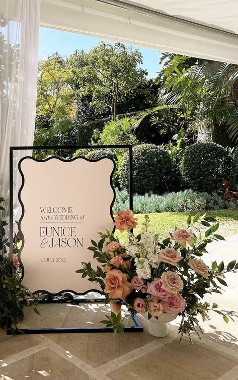 Whimsical Italian Wedding, Garden Party Wedding Signage, Welcome Table Wedding Entrance, Wedding Entry Sign, Wedding Entry Table, Lao Wedding, Wedding Welcome Signage, Wedding Entry, Bridal Shower Inspo