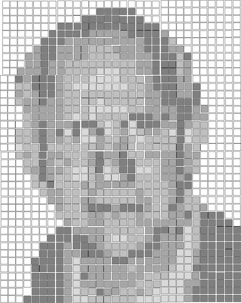 Tutorial: Designing a Pixelated Portrait Quilt | East Dakota Quilter Pixel Quilt Pattern, Pixel Quilt, Paper Peicing Patterns, Pixel Quilting, Collage Creator, Watercolor Quilt, Portrait Tutorial, Mosaic Portrait, Photo Quilts