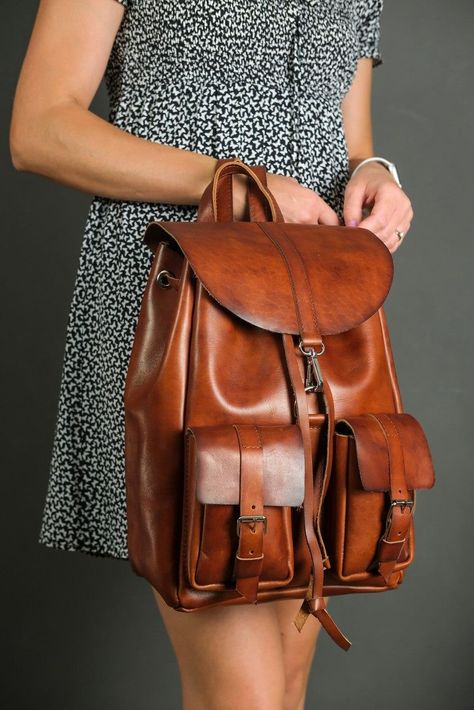 Ladies Leather Backpack, Backpack Bags For Women, Backpack Leather Women, Designer Leather Backpack, Leather Bags Handmade Women, Back Bags Women, Womens Leather Backpack, Leather Backpacks For Women, Leather Backpack Women