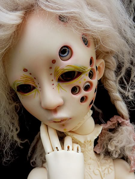 Arte Peculiar, Scary Dolls, Creepy Doll, Fantasy Art Dolls, Pink Doll, Halloween Doll, Ball Jointed Doll, Creepy Dolls, Doll Repaint