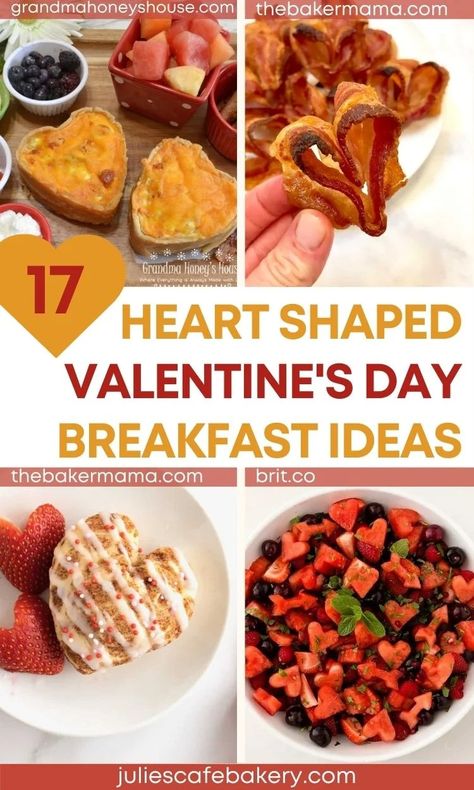 17 Heart Shaped Breakfast Food Ideas Heart Shaped Breakfast, Heart Shaped Bacon, Mini Breakfast Quiche, Heart Shaped Cinnamon Rolls, Chewy Granola Bars Homemade, Breakfast Food Ideas, Heart Shaped Pancakes, Red Velvet Whoopie Pies, Breakfast Tart