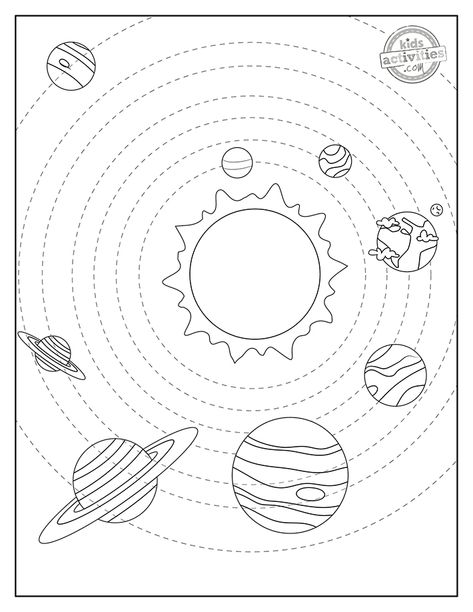 Free Printable Planets Coloring Pages | Kids Activities Blog Planets Coloring Pages, Printable Planets, Solar System Printables, Planets Coloring, Solar System Pictures, Homeschool Astronomy, Solar System Coloring Pages, Earth Coloring Pages, Planets Activities