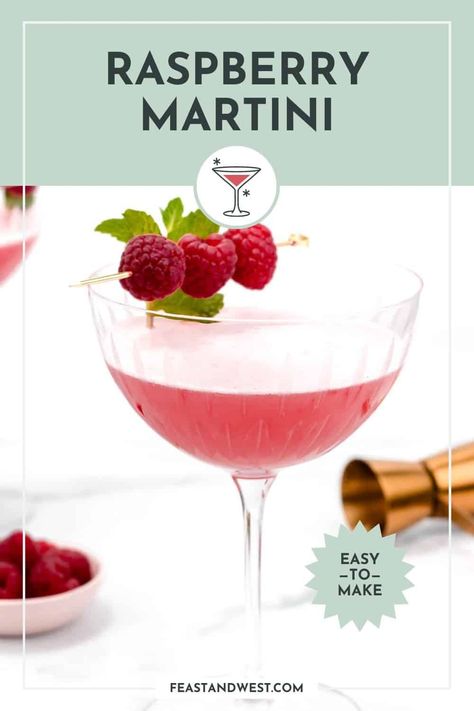 Celebrate berry season with the ultimate spring and summer cocktail, the Raspberry Martini. This delicious, sweet-tart cocktail highlights the luxurious flavor of fresh raspberries alongside vodka, triple sec, raspberry liqueur and lemon juice. https://feastandwest.com/2024/04/26/raspberry-martini/ Raspberry Simple Syrup, Grapefruit Gin Cocktail, Raspberry Martini Recipe, Christmas Martini Recipes, Raspberry Martini, Sweet Martini, Summer Drink Ideas, Strawberry Martini, Raspberry Cocktail