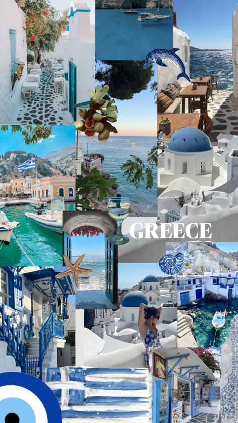 Greek Pictures, Beach In Greece, Greece Images, Greece Aesthetics Wallper, Greece Summer Wallpaper, Travel Greece Aesthetic, Pictures Of Greece Beautiful Places, Wallpaper Grecia, Greece Mood Board