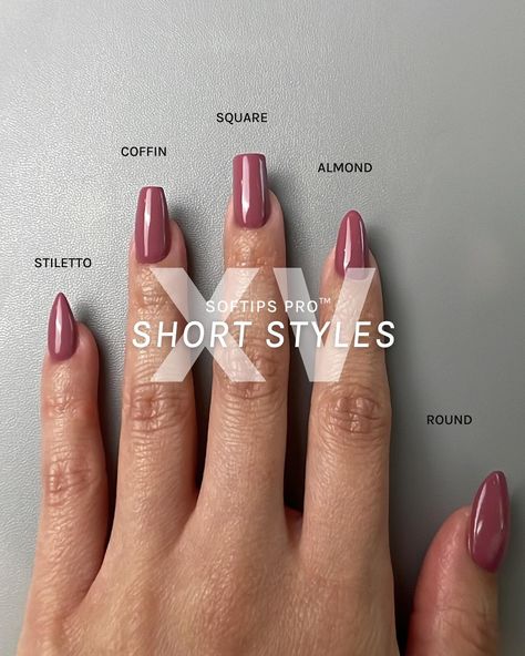 Box Shaped Nails, Square Vs Almond Nails, Almond Vs Round Nails, Round Vs Almond Nails, Round Nails, Nail Styles, Collection Box, Nails Magazine, Nail Shapes