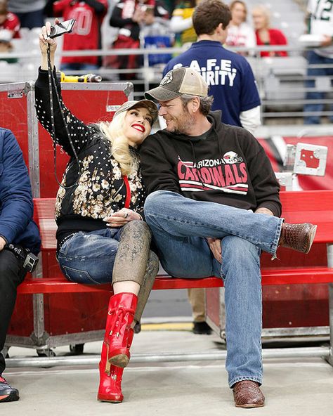 It’s baby time for Blake Shelton and Gwen Stefani! A new report says that the ‘Voice’ coach couple is expecting, as Gwen is several months pregnant with a little baby girl. Get th… Gwen Stefani Pregnant, Blake Shelton And Gwen Stefani, Gwen Stefani And Blake Shelton, Gwen Stefani No Doubt, Blake Shelton Gwen Stefani, Blake And Gwen, Arizona Cardinals Football, Gwen Stefani Style, Gwen And Blake