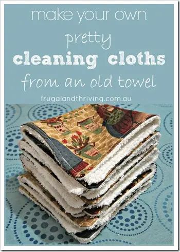 Diy Cleaning Cloths, Recycled Towels, Dish Rag, Old Towels, Towel Crafts, Homemade Cleaning, Cleaning Cloths, Beginner Sewing Projects Easy, Small Sewing