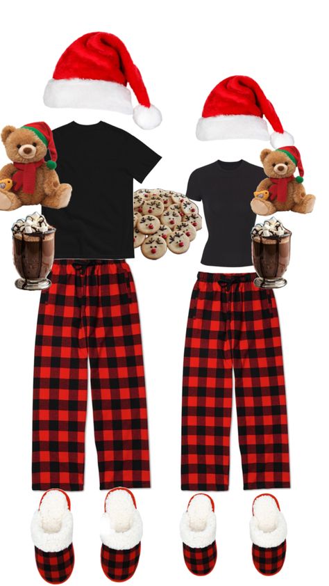 Christmas Pijama Friends, Couples Matching Xmas Pjs, Pajamas At School Aesthetic, Matching Bff Christmas Pjs, Christmas Couples Pajamas, Matching Couple Pajamas Christmas, Christmas Pjs Aesthetic Matching, Matching Xmas Pajamas Couple, Christmas Onesie Couple