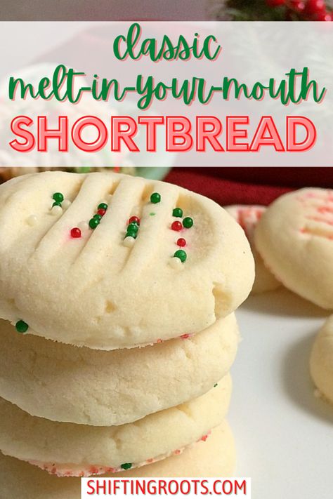 CLASSIC MELT-IN-YOUR-MOUTH SHORTBREAD | Shifting Roots How To Decorate Shortbread Cookies, Whipped Shortbread Cookie Recipe, Best Shortbread Cookie Recipe, Shortbread Recipe Easy, Whipped Shortbread, Best Shortbread Cookies, Shortbread Cookies Christmas, Shortbread Cookies Easy, Whipped Shortbread Cookies