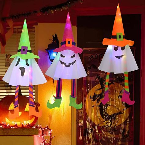 Halloween Decorations Outdoor Scary, Lantern Party, Halloween Hanging Ghost, Halloween Lighting Outdoor, Halloween Outdoor Decoration, Outdoor Halloween Decor, Halloween Hanging Decorations, Christmas Arch, Halloween Decorations Outdoor