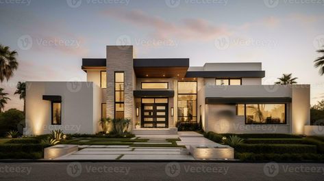 Modern Luxury House, House With Garden, Beautiful Sky, Luxury House, Modern Luxury, Royalty Free Stock Photos, This Is Us, Home And Garden, Stock Photos