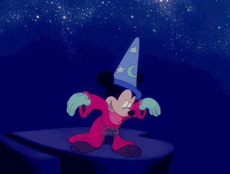 via GIPHY Disney Fantasia, Principles Of Animation, Walter Elias Disney, Monster Squad, Fantasia Disney, Mickey Mouse Art, Disney Gif, First Animation, Disney World Parks