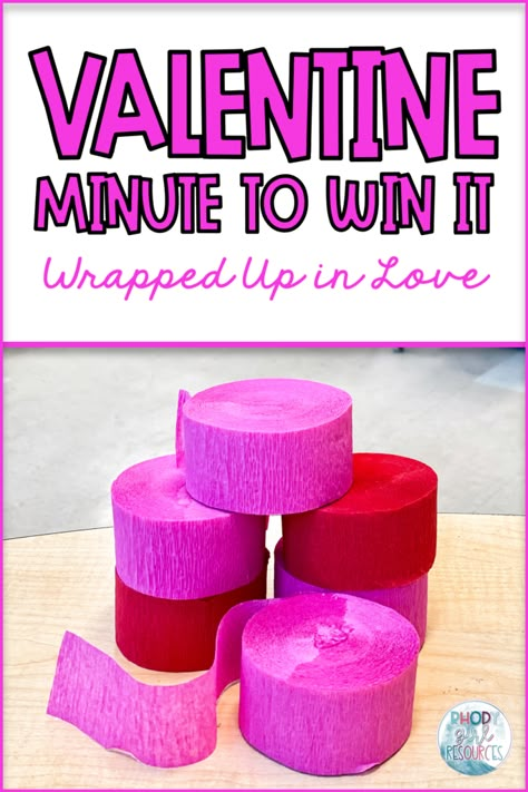 Valentine Minute To Win It, Classroom Valentines Party, Vday Party, Kids Valentine Party, Valentine School, Valentines Class Party, Class Party Ideas, Valentine's Day Party Games, Valentine Party Game