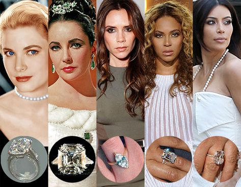 Marylin Monroe Engagement Ring, Celebrities Wedding Rings, Lady Diana Engagement Ring, Famous Engagement Rings Celebrities, Engagement Rings Celebrity, Celebrity Engagement Rings Top 10, Elizabeth Taylor Ring, Married Rings, Vintage Rings Engagement