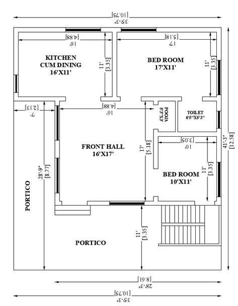 2d Autocad Plan, 2d House Plan With Dimensions, Autocad Floor Plan With Dimensions, Autocad 2d Drawing Civil, Autocad Portfolio, Cad Drawing Architecture, Autocad Drawing Floor Plans, 60x40 House Plans, 2d Plan Autocad