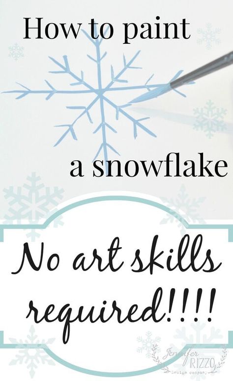 How to paint a snowflake - Jennifer Rizzo Hand Painted Christmas Cards Acrylic Painting, Puffy Paint Snowflakes, Hand Painted Snowflakes, How To Paint Snowflakes, Paint A Snowflake, Ceramic Snowflakes, Draw A Snowflake, Snowflake Painting, Snowmen Paintings