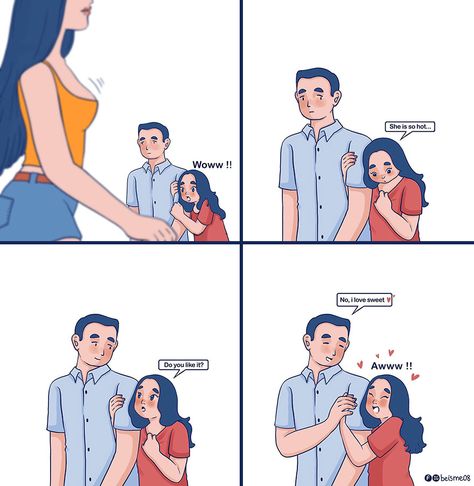 Artist Depicts Her Relationship With Her Boyfriend In 31 Illustrations رسم كاريكاتير, Couple Comics, Relationship Comics, Love Cartoon Couple, Cute Couple Comics, Couples Comics, Comics Love, Karakter Disney, Love Cartoons