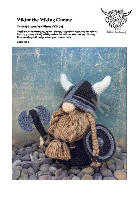 Viking Gnome Crochet Pattern, Crochet Tomte Gnome, Crochet Viking Gnome, Viking Crochet Pattern Free, Crochet Viking Hat Free Pattern, Viking Crochet Pattern, Gonk Crochet Pattern Free, Crochet Gonk Pattern Free, Free Gnome Crochet Pattern