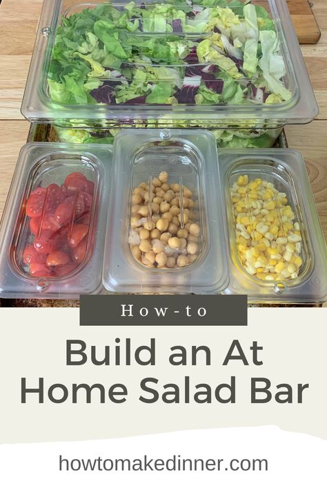 Salad Fridge Storage, Homemade Salad Bar, Salad Drawer Fridge, Salad Toppings Bar, Salad Container Ideas, Salad Bar At Home Ideas, Salad Bar In Kitchen, Storing Salad In The Fridge, Salad Prep Containers