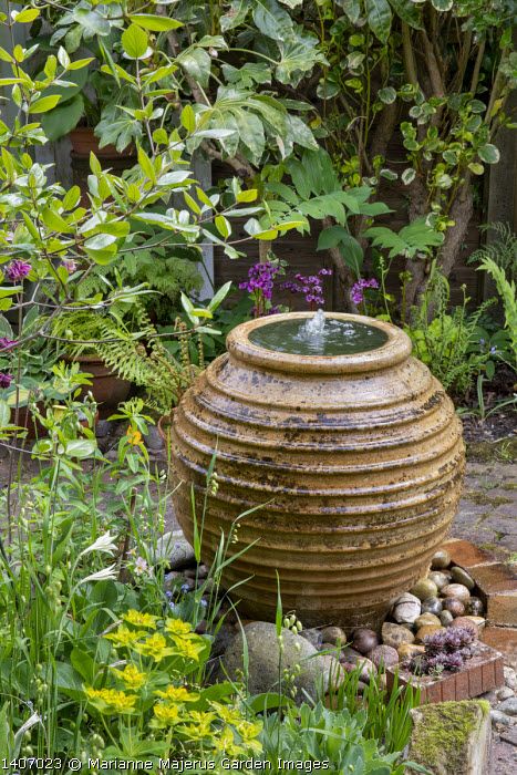 Circle Water Feature, Urn Water Fountain, Raised Water Feature, Spanish Water Feature, Bubbling Water Feature, Pottery Water Feature, Urn Water Feature, Pot Water Feature, Courtyard Water Feature