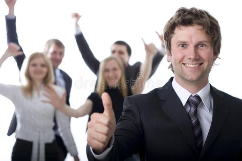 Business people cheer for success. Happy business people on white bacground , #Aff, #cheer, #success, #Business, #people, #white #ad Person Cheering Reference, Cheering Pose Reference, Cheering Reaction Pic, Standing On Business, Cheers Meme, Stock Images People, People Staring, Stock Photos People, Stock Photos Funny