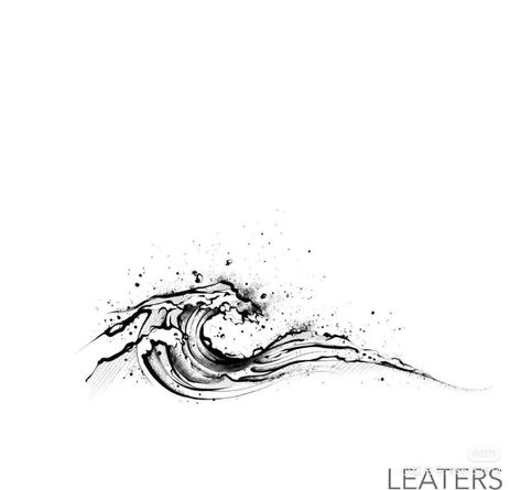 Wave Tattoo Realism, Waves Cover Up Tattoo, Ocean Wave Tattoo Realistic, Black And Grey Wave Tattoo, Wave Sketch Tattoo, Black Sea Tattoo, Crashing Wave Tattoo, Water Tattoo Black And White, Black And White Water Tattoo