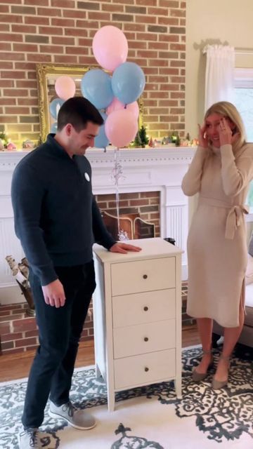 Tᴴᴱ Reveal Show on Instagram: "We can't wait to meet you...our sweet baby? ..💙 OR💓? Let's watch their gender reveal party.. . Video credit @_jennybernard . . Follow @therevealshow for amazing gender reveal moments.. . . . #genderreveal #genderrevealparty #genderrevealvideos #genderrevealideas #THEREVEALSHOW #zwangerschap #schwanger #ciąża #pregnancy #maternitydress #maternity" Beer Gender Reveal Ideas, Gender Reveal Ideas Closet, Gender Reveal Wardrobe Idea, Wardrobe Gender Reveal Ideas, Armoire Gender Reveal, Gender Reveal Armoire, Dresser Gender Reveal, Gender Announcement Ideas For Family, Gender Reveal Clothes Ideas