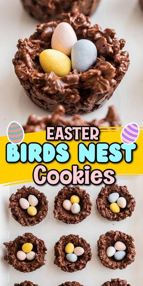 Easter Birds Nest, Easter Deserts, No Bake Chocolate Desserts, Easy Easter Treats, Easter Party Food, Easy Easter Desserts, Easter Dishes, Easter Snacks, Easter Sweets