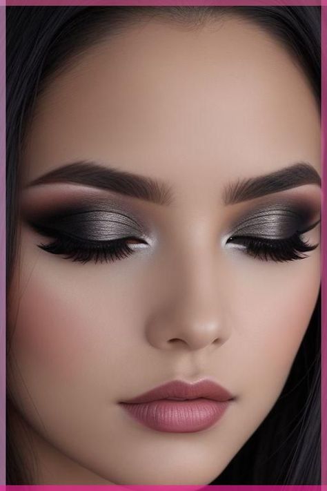 Smokey Eye For Green Eyes, Simple Smokey Eye Tutorial, Smokey Eye For Blue Eyes, Black Smokey Eye Tutorial, Easy Smokey Eye Tutorial, Brown Eyes Smokey Eye, Smokey Eye Steps, Simple Smokey Eye, Daytime Smokey Eye