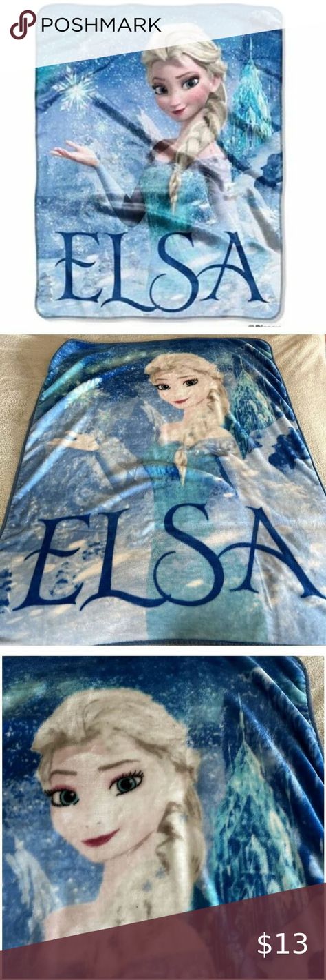 Disney ELSA Blue White Snowflakes Fleece Kids Blanket 49x38 Kids Blanket, Disney Elsa, Kids Blankets, White Snowflake, Nap Time, Keep It Cleaner, Warm And Cozy, Outdoor Activities, Beautiful Design