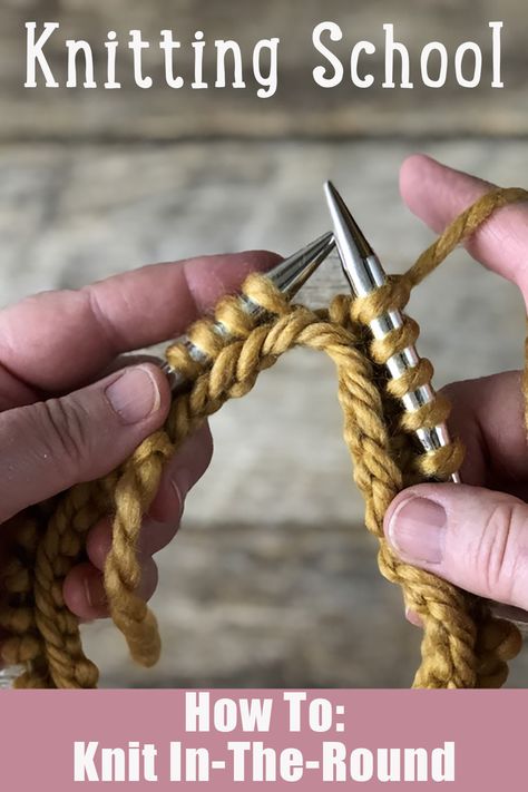 How To Knit In The Round, Knitting In The Round For Beginners, Knitting In The Round Patterns Free, Knitting In The Round, Joining In The Round Knitting, Knitting On Circular Needles, How To Knit On Circular Needles, How To Knit In The Round With Circular Needles, Circular Knitting Needles Patterns