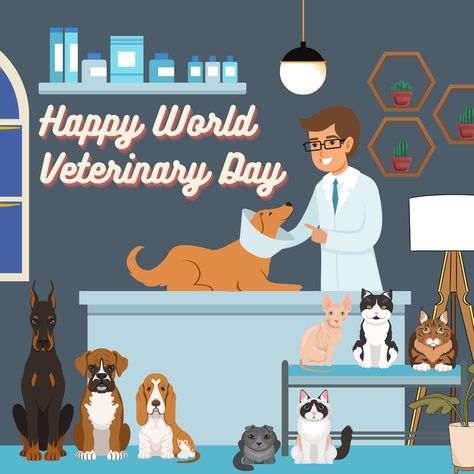 Kindness To Animals, World Veterinary Day, Veterinary Day, Helping Animals, Pet Clinic, Last Saturday, General Ideas, Animal Nutrition, Veterinary Clinic