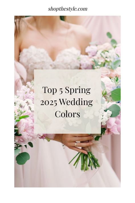 Discover the top 5 color trends for 2025 spring weddings from Sunset Coral to Midnight Blue to create a vibrant and elegant celebration. June Colors For Wedding, July Wedding Themes, Wedding Color Schemes Spring 2025, Late Spring Early Summer Wedding Colors, 2025 Spring Wedding Colors, Spring Wedding Party Colors, Elegant Spring Wedding Color Schemes, March Wedding Color Schemes, 2025 Wedding Trends Decor