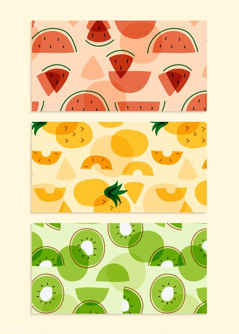 Fruits Pattern Design, Fruit Poster Design Ideas, Illustrator Pattern Design, Fruits Poster Design, Fruits Illustration Design, Fruits Graphic Design, Food Pattern Design, Tropical Fruits Illustration, Tropical Design Graphic