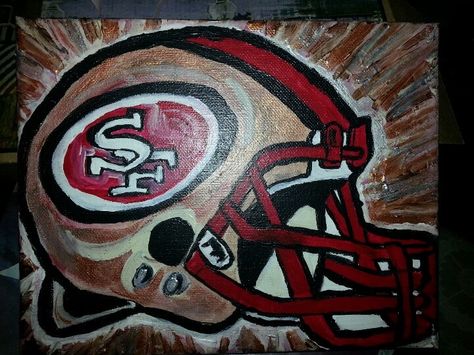 49ers Painting, Football Painting, Football Paintings, Recipes Using Bananas, Nfl Football 49ers, Football 49ers, Art Football, Kids Face Paint, Paintings Artwork