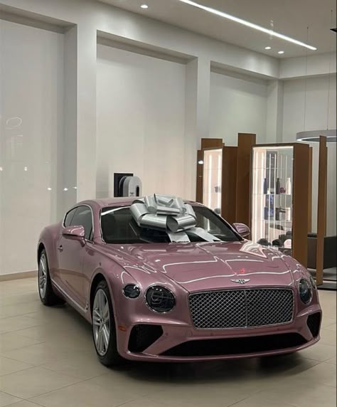 Pink Bentley, Pink Cars, Girly Car, Lux Cars, Bentley Car, Future Cars, Fancy Cars, Classy Cars, Super Luxury Cars