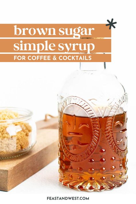 Use brown sugar simple syrup to sweeten coffee drinks, bubble tea and cocktails. You can even drizzle it over pancakes or ice cream! Brown Sugar Simple Syrup Recipe, What Is Simple Syrup, Drinks Milk Tea, Brown Sugar Simple Syrup, Bubble Tea Flavors, Simple Syrup Cocktails, Cinnamon Simple Syrup, Brunch At Home, Make Brown Sugar