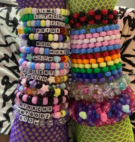 Scene Bracelets, Scene Kandi, Kandi Rave, Rave Bracelets, Pulseras Kandi, Bracelets Kandi, Diy Kandi Bracelets, Kandi Inspo, Kandi Perler