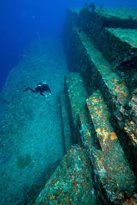 Yonaguni monument Water Dungeon, Underwater Ruins, Ancient Structures, Sunken City, Underwater City, Ancient Civilization, Nothing New, Ancient Mysteries, Ice Age