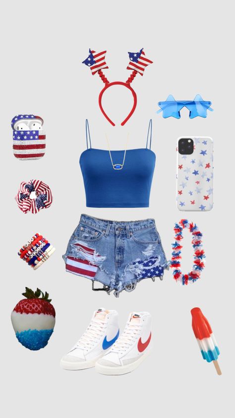 #4thofjuly #outfit #style 4 Of July Outfit Ideas, 4 Of July Outfit, Fourth Of July Pics, 4th Of July Pics, July Outfit Ideas, Preppy Fits, July Outfits, Forth Of July, Amazing Clothes