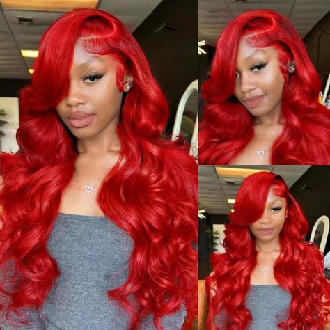 Red Body Wave Lace Front Human Hair Wigs Colored 13X4 HD Lace Frontal Wig Remy 100% Human Hair wigs Hoodie Hairstyles, Red Wig, Hd Lace Frontal, 100 Human Hair Wigs, Human Wigs, Christmas Hairstyles, Lace Front Human Hair, Brown Hair With Highlights, Frontal Wig