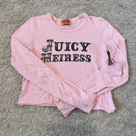 This is a stunning long sleeve light pink Juicy... - Depop Juicy Couture T Shirt, Juicy Couture Shirt, Juicy Couture Vintage, Pink Juicy Couture, Couture Vintage, Virtual Closet, Vintage Shirt, My Vibe, Cute Fashion